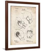 PP58-Vintage Parchment Vintage Boxing Glove 1898 Patent Poster-Cole Borders-Framed Giclee Print