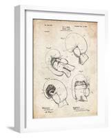 PP58-Vintage Parchment Vintage Boxing Glove 1898 Patent Poster-Cole Borders-Framed Giclee Print