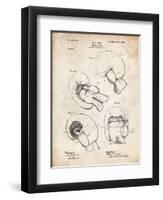 PP58-Vintage Parchment Vintage Boxing Glove 1898 Patent Poster-Cole Borders-Framed Premium Giclee Print