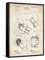 PP58-Vintage Parchment Vintage Boxing Glove 1898 Patent Poster-Cole Borders-Framed Stretched Canvas