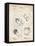 PP58-Vintage Parchment Vintage Boxing Glove 1898 Patent Poster-Cole Borders-Framed Stretched Canvas