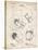 PP58-Vintage Parchment Vintage Boxing Glove 1898 Patent Poster-Cole Borders-Stretched Canvas