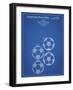 PP587-Blueprint Soccer Ball 4 Image Patent Poster-Cole Borders-Framed Giclee Print