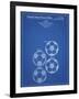 PP587-Blueprint Soccer Ball 4 Image Patent Poster-Cole Borders-Framed Giclee Print