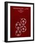 PP587-Burgundy Soccer Ball 4 Image Patent Poster-Cole Borders-Framed Giclee Print