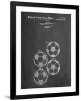 PP587-Chalkboard Soccer Ball 4 Image Patent Poster-Cole Borders-Framed Giclee Print