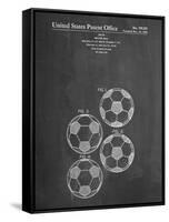 PP587-Chalkboard Soccer Ball 4 Image Patent Poster-Cole Borders-Framed Stretched Canvas