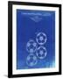 PP587-Faded Blueprint Soccer Ball 4 Image Patent Poster-Cole Borders-Framed Giclee Print