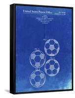 PP587-Faded Blueprint Soccer Ball 4 Image Patent Poster-Cole Borders-Framed Stretched Canvas