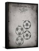 PP587-Faded Grey Soccer Ball 4 Image Patent Poster-Cole Borders-Framed Stretched Canvas