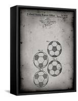 PP587-Faded Grey Soccer Ball 4 Image Patent Poster-Cole Borders-Framed Stretched Canvas