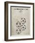 PP587-Sandstone Soccer Ball 4 Image Patent Poster-Cole Borders-Framed Giclee Print