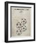 PP587-Sandstone Soccer Ball 4 Image Patent Poster-Cole Borders-Framed Giclee Print