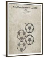 PP587-Sandstone Soccer Ball 4 Image Patent Poster-Cole Borders-Framed Premium Giclee Print