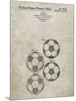 PP587-Sandstone Soccer Ball 4 Image Patent Poster-Cole Borders-Mounted Premium Giclee Print