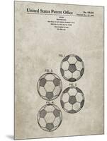 PP587-Sandstone Soccer Ball 4 Image Patent Poster-Cole Borders-Mounted Giclee Print