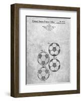 PP587-Slate Soccer Ball 4 Image Patent Poster-Cole Borders-Framed Giclee Print