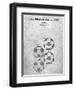 PP587-Slate Soccer Ball 4 Image Patent Poster-Cole Borders-Framed Giclee Print