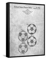 PP587-Slate Soccer Ball 4 Image Patent Poster-Cole Borders-Framed Stretched Canvas