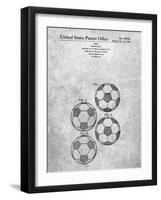 PP587-Slate Soccer Ball 4 Image Patent Poster-Cole Borders-Framed Giclee Print