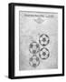 PP587-Slate Soccer Ball 4 Image Patent Poster-Cole Borders-Framed Giclee Print