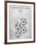 PP587-Slate Soccer Ball 4 Image Patent Poster-Cole Borders-Framed Giclee Print