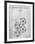 PP587-Slate Soccer Ball 4 Image Patent Poster-Cole Borders-Framed Giclee Print