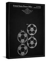 PP587-Vintage Black Soccer Ball 4 Image Patent Poster-Cole Borders-Stretched Canvas