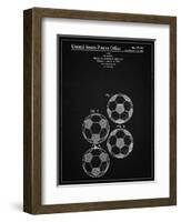 PP587-Vintage Black Soccer Ball 4 Image Patent Poster-Cole Borders-Framed Giclee Print