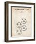 PP587-Vintage Parchment Soccer Ball 4 Image Patent Poster-Cole Borders-Framed Giclee Print