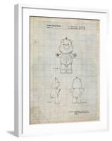 PP589-Antique Grid Parchment Good luck Care Bear Patent Poster-Cole Borders-Framed Giclee Print