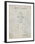 PP589-Antique Grid Parchment Good luck Care Bear Patent Poster-Cole Borders-Framed Giclee Print