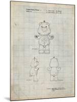 PP589-Antique Grid Parchment Good luck Care Bear Patent Poster-Cole Borders-Mounted Giclee Print