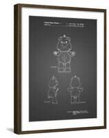 PP589-Black Grid Good luck Care Bear Patent Poster-Cole Borders-Framed Giclee Print