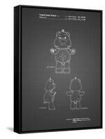 PP589-Black Grid Good luck Care Bear Patent Poster-Cole Borders-Framed Stretched Canvas