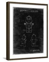 PP589-Black Grunge Good luck Care Bear Patent Poster-Cole Borders-Framed Giclee Print