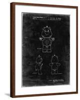 PP589-Black Grunge Good luck Care Bear Patent Poster-Cole Borders-Framed Giclee Print