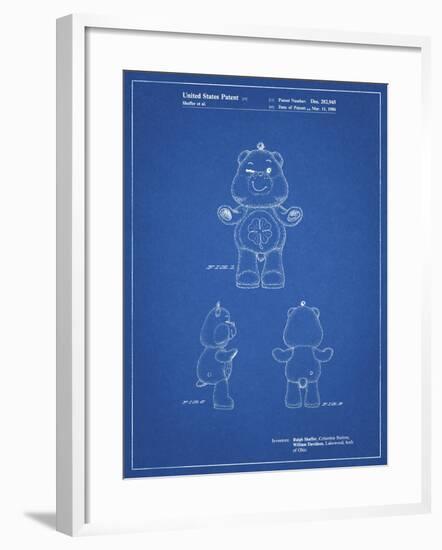 PP589-Blueprint Good luck Care Bear Patent Poster-Cole Borders-Framed Giclee Print