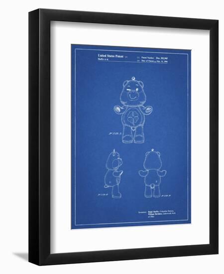 PP589-Blueprint Good luck Care Bear Patent Poster-Cole Borders-Framed Giclee Print