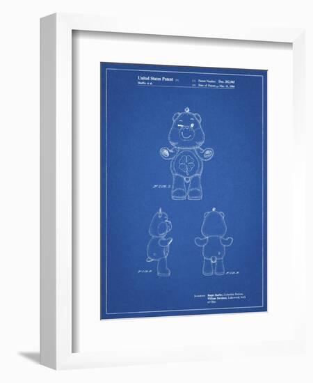 PP589-Blueprint Good luck Care Bear Patent Poster-Cole Borders-Framed Giclee Print