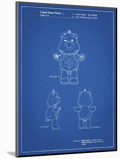 PP589-Blueprint Good luck Care Bear Patent Poster-Cole Borders-Mounted Giclee Print