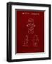 PP589-Burgundy Good luck Care Bear Patent Poster-Cole Borders-Framed Giclee Print