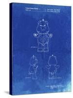 PP589-Faded Blueprint Good luck Care Bear Patent Poster-Cole Borders-Stretched Canvas