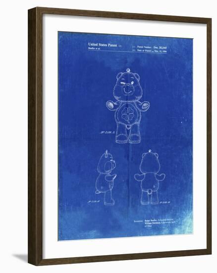 PP589-Faded Blueprint Good luck Care Bear Patent Poster-Cole Borders-Framed Giclee Print