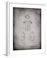 PP589-Faded Grey Good luck Care Bear Patent Poster-Cole Borders-Framed Giclee Print