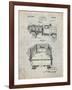 PP59-Antique Grid Parchment Army Troops Transport Truck Patent Poster-Cole Borders-Framed Giclee Print