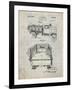 PP59-Antique Grid Parchment Army Troops Transport Truck Patent Poster-Cole Borders-Framed Giclee Print