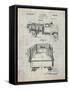 PP59-Antique Grid Parchment Army Troops Transport Truck Patent Poster-Cole Borders-Framed Stretched Canvas