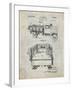 PP59-Antique Grid Parchment Army Troops Transport Truck Patent Poster-Cole Borders-Framed Giclee Print