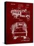 PP59-Burgundy Army Troops Transport Truck Patent Poster-Cole Borders-Stretched Canvas